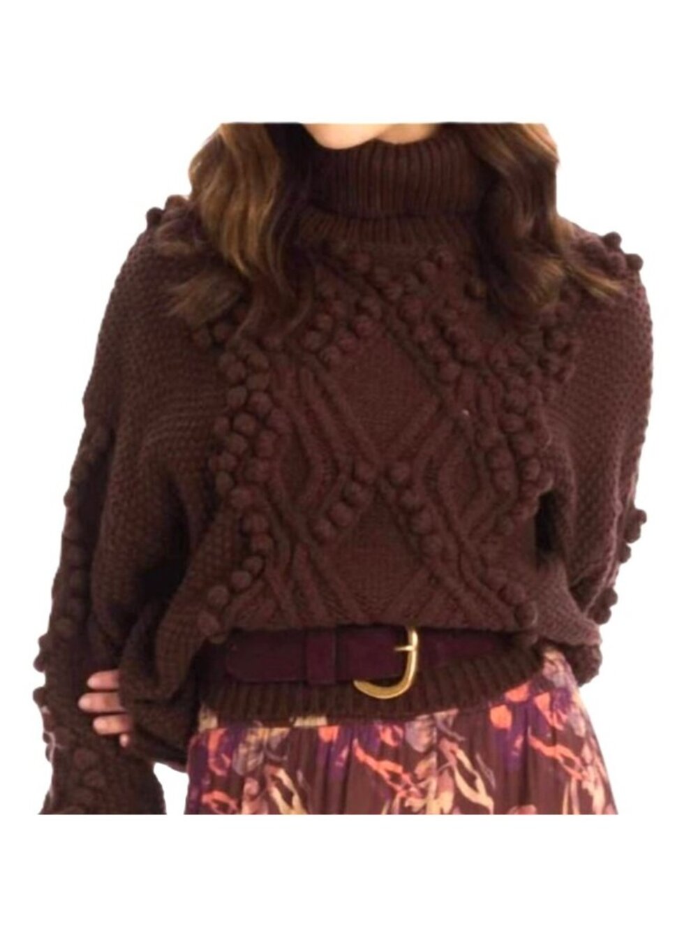 Allison New York Daphne Sweater Espresso Brown Size Extra Small New